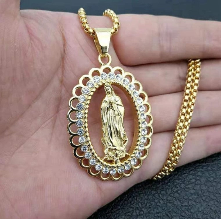 ¡NUEVO COLLAR SANTA VIRGEN MARÍA + CAJA REGALO!